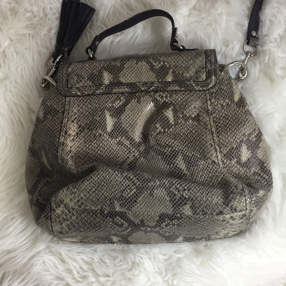 Coach bag python leather animal print purse - Picture 6 of 8